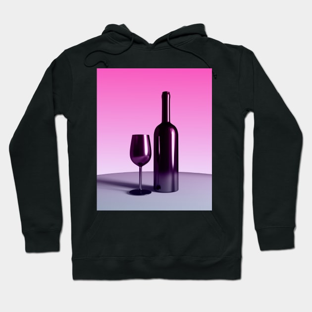 Wine alcoholic Hoodie by 3DVictory